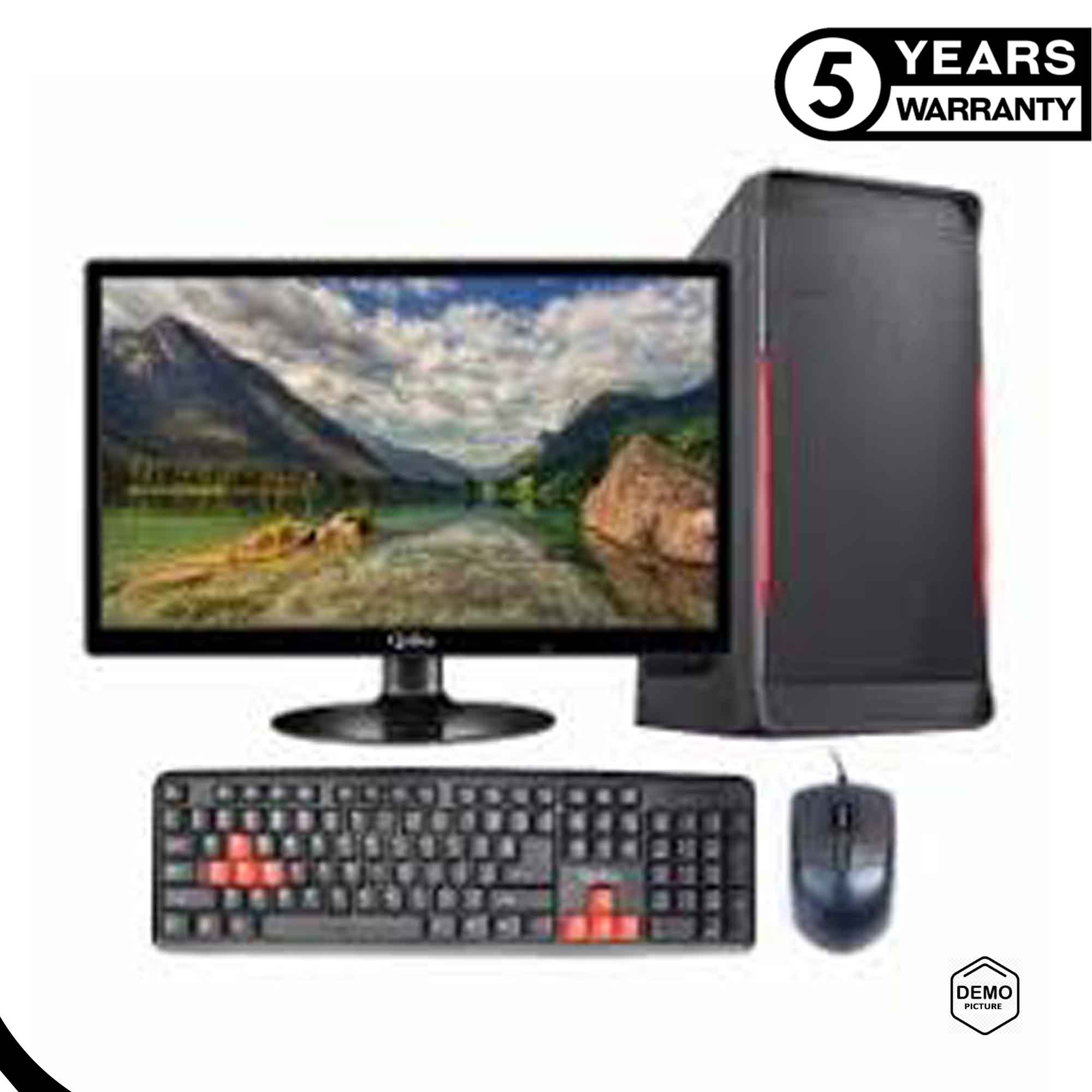 dc97e4b11648ae3ff15a247f59dc9694.jpg 2025 Full New Desktop Computer Intel Core i5 RAM 8GB SSD 120GB HDD 500GB Graphics 2GB Built in Gaming PC Win 11 64 Bit And 17/ 19/ 22 inch Monitor - Image 1