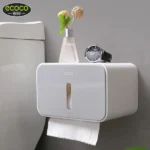 ECOCO Toilet Paper Roll Holder Wall Mounted Bathroom Tissue Box (New)