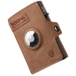 Genuine Leather Wallet with Coin Pocket Airtag Holder Wallet RFID Blocker Wallet for Men (New)
