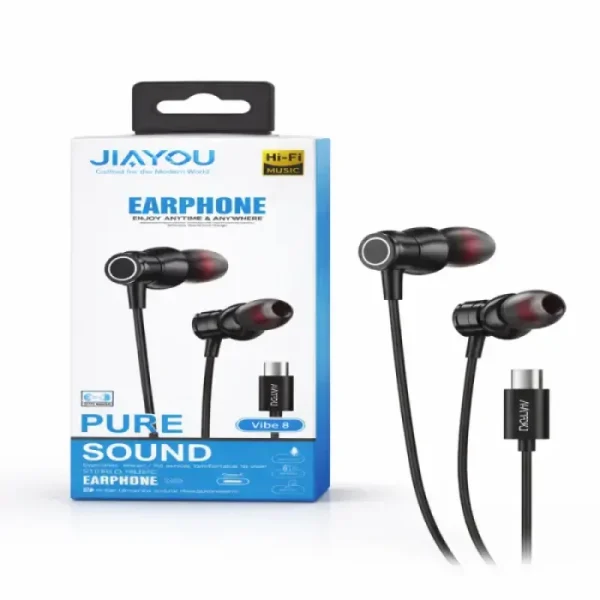 jiayou-vibe-8-type-c-pure-sound-wired-earphone-600x600 Jiayou VIBE 8 Type-C Pure Sound Wired Earphone (New) - Image 1