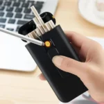 Tungsten Cigarette Case 2-in-1 Interchangeable USB Charging Lighter for 7.6mm Cigarettes (USB Rechargeable) (New)