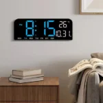 USB Powered 9 Inch Large LED Alarm Clock Temperature Date Week 12/24H (New)
