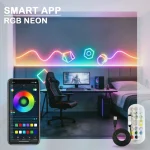 Smart RGB Neon LED Strip Lights with Remote & (New)