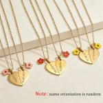 Kissmoon Custom Engrave Name Necklace for Women 2Pcs Set (New)
