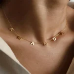 Custom Letters Name Necklace for Women Gold Color Stainless (New)