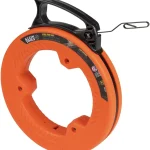 Klein Tools 56331 50-Foot x 1/8-Inch Electrical Fish Tape Steel Wire Puller with Double Loop Tip Optimized Housing and (New)