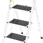 HBTower 3 Step Ladder 3 Step Stool for Adults Folding Step Stool with Cushioned Handle with Wide Anti-Slip Pedal Ergono (New)