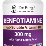 Dr Berg Vitamin B1 Benfotiamine 300mg 8-in-1 Nerve Support 90 Capsules Includes Five B Vitamins Vitamin D3 Magnes (New)