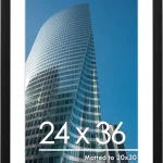 PEALSN 24x36 Poster Frame Display Pictures 20 x 30 with Mat Black 24 x 36 Picture frame Poster Frames 24 x 36 inches (New)
