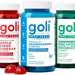 Goli Zero Sugar Trio - World's First 3-in-1 Pre Post Probiotic Apple Cider Vinegar with Vitamin B12 and Probiotics Ash (New)