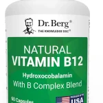 Dr Berg Natural Vitamin B12 1000 mcg Hydroxocobalamin 60 Capsules With B-Complex &amp Magnesium Energy Brain &amp Nerv (New)