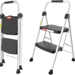 HBTower 2 Step Ladder 330lbs Sturdy Step Stool with Anti-Slip Pedal Foldable Space-Saving Design Secure Safety Lock S (New)