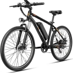 Jasion EB5 Electric Bike for Adults 26&quot tire with 1000W Peak Motor Removable Battery Commuting Electric Mountain BikeUp (New)