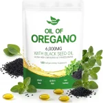 Oil of Oregano with Black Seed Oil 180 Count Oregano Oil Capsules with 4X Strength of Carvacrol and Thymoquinone Non-GM (New)