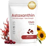 PixelVerve Astaxanthin 12mg Supplement 180 Softgels 6 Month Supply Natural Antioxidant from Fresh Microalgae for Eye (New)