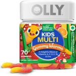 OLLY Kids Multi Gummy Worms Overall Wellness &amp Immune Support - 70 Count Kids Support B Vitamins Zinc Vitamins A C (New)