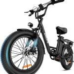 URLIFE Electric Bike for Adult 20&quot Fat Tire Electric Bike 80 Miles Long Range Ebike 48V 13AH Battery 7-Speed Front Su (New)