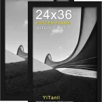YiTanli 24x36 Poster Frame 2 Pack Black Poster Frames 24 x 36 inches Horizontal or Vertical Wall Mounting 36x24 Pictur (New)