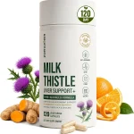 10-IN-1 Milk Thistle Liver Support Supplement 120 Vegetarian Capsules Featuring 80% Silymarin NAC TUDCA Inositol Ch (New)