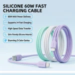 USB Type C Cable 1FT Charger Cable PD 60W Fast Charge Data Cord (New)
