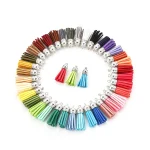 20 60 lot 38mm Tassel Vintage Leather Tassels Fringe for Purl Macrame Pendant For DIY (New)