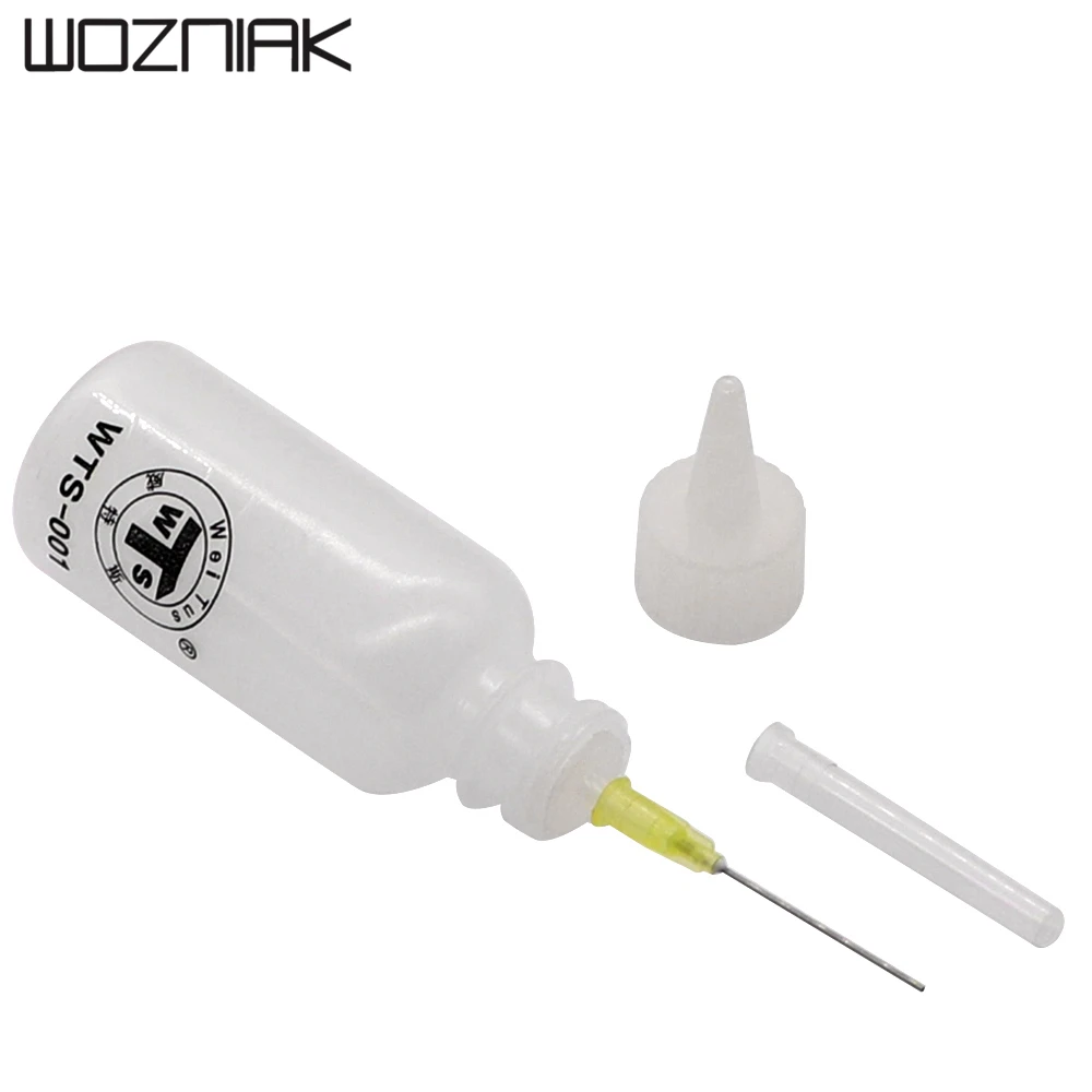He7a035ea8bf44729aeebc0e4d48e9d77W 50ml Needle Tip Plastic Rosin Bottle Cleaning Liquid Flux Alcohol Oil Dispenser Plastic (New) - Image 1