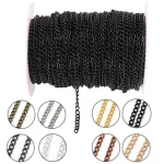 2 Meter Flat 2.5 3.5 4.5mm Extension Thin Chain Metal Chain DIY Necklace Body Chain (New)