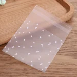 50 100 Transparent Dot self adhesive Jewelry Packaging Bags Fresh keeping Dustproof Reclosable Candy Cookie (New)