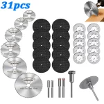 31 Cutting Discs HSS Circular Saw Mini Drill Rotary Tool Multi Size Blades for (New)