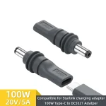 USBC Female to DC5521 Male DC Female to DCMale Power Adapter For Starlink Mini (New)