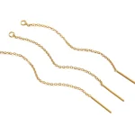 10 lot Stainless Steel Long 8cm Chain Ear Line Earrings for DIY Jewelry Simple (New)