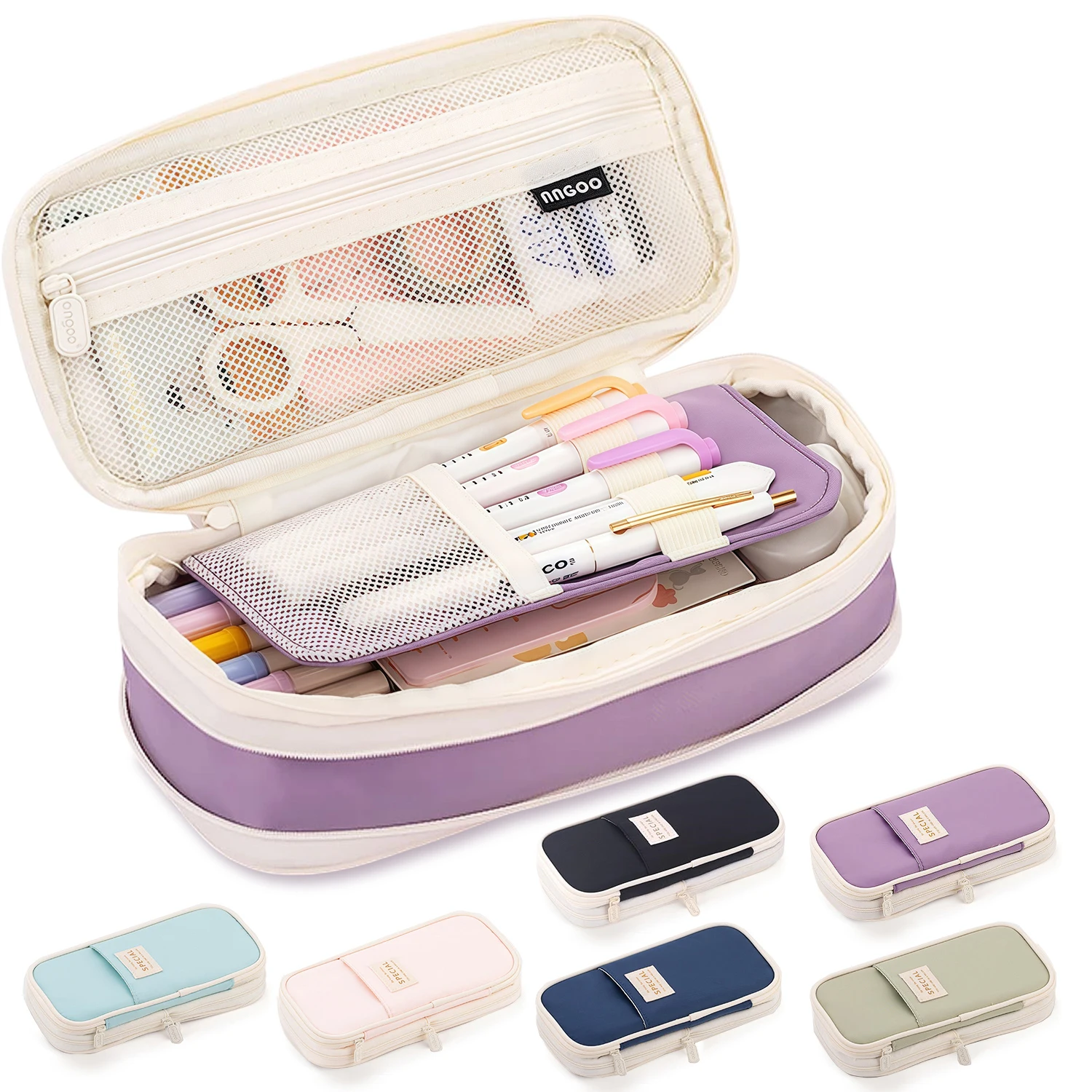 S16faa154a22e43f18f07b7cd62d12ec8P Kawaii Pencil Cases Large Capacity Pencil Bag Pouch Holder Box for Girls Office (New) - Image 1