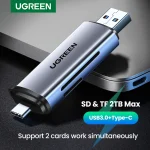 UGREEN Card Reader USB3.0&USB C to SD MicroSD TF Thunderbolt 3 for (New)