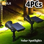 9 LEDs Solar Spotlights, Outdoor IP65 Waterproof, Spot Lights, Brightness Adjustable for Garden (New)