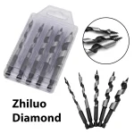 5 100mm Carpenter Auger Bits 5 12mm Hexagonal Handle Twist Drill Hand Spiral Reamer (New)