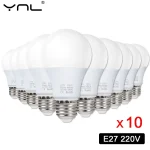 10 lot Ampoule LED Bulb Lamp E27 AC 220V Light Bulbs 18W 15W 12W (New)