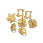 6 Stainless Steel Irregular Big Shaped Earrings Posts Studs Base Pins with Earring (New)