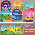 Reusable Sticker Book for Kids Vehicles Truck Stickers Educational Learning Travel Stickers Activity (New)