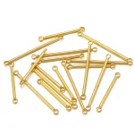 10 Stainless Steel Double Cylinder Rod Earrings Connectors for DIY Jewelry Simple Handmade (New)