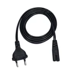 2pin EU Power Cable IEC320 C7 Extension Cord for Dell Laptop Charger Canon (New)