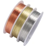 1 Roll 0.2 0.3 0.4 0.5 0.6 0.7 0.8 1mm Sturdy Copper Wire Beading Wire For Bracelet Necklace DIY Jewelry (New)