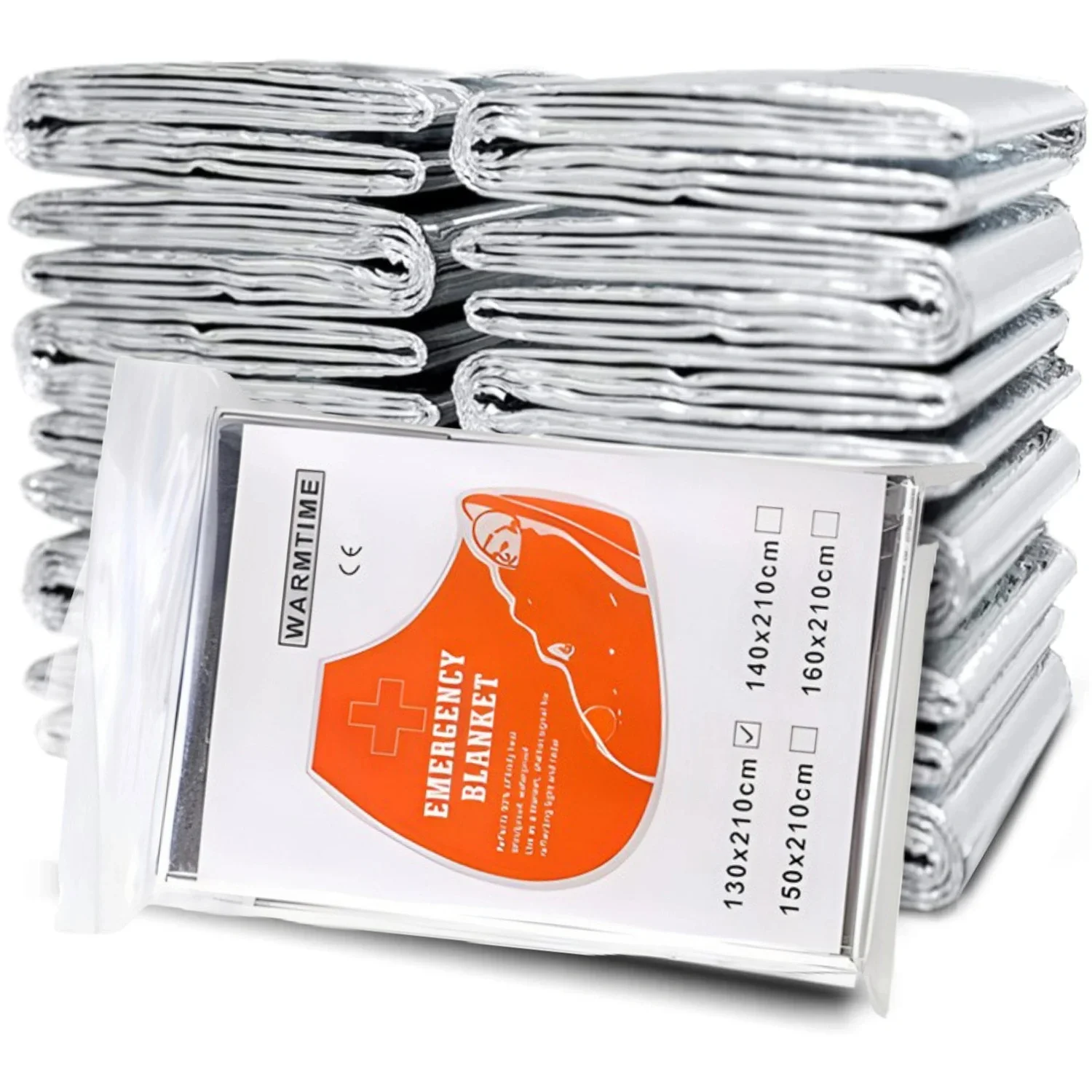 S22a61e3d0e114fec98ef8922b6e704c8u 4 Emergency Mylar Thermal Blanket Foil Space Blanket Designed for NASA Body Warmer (New) - Image 1