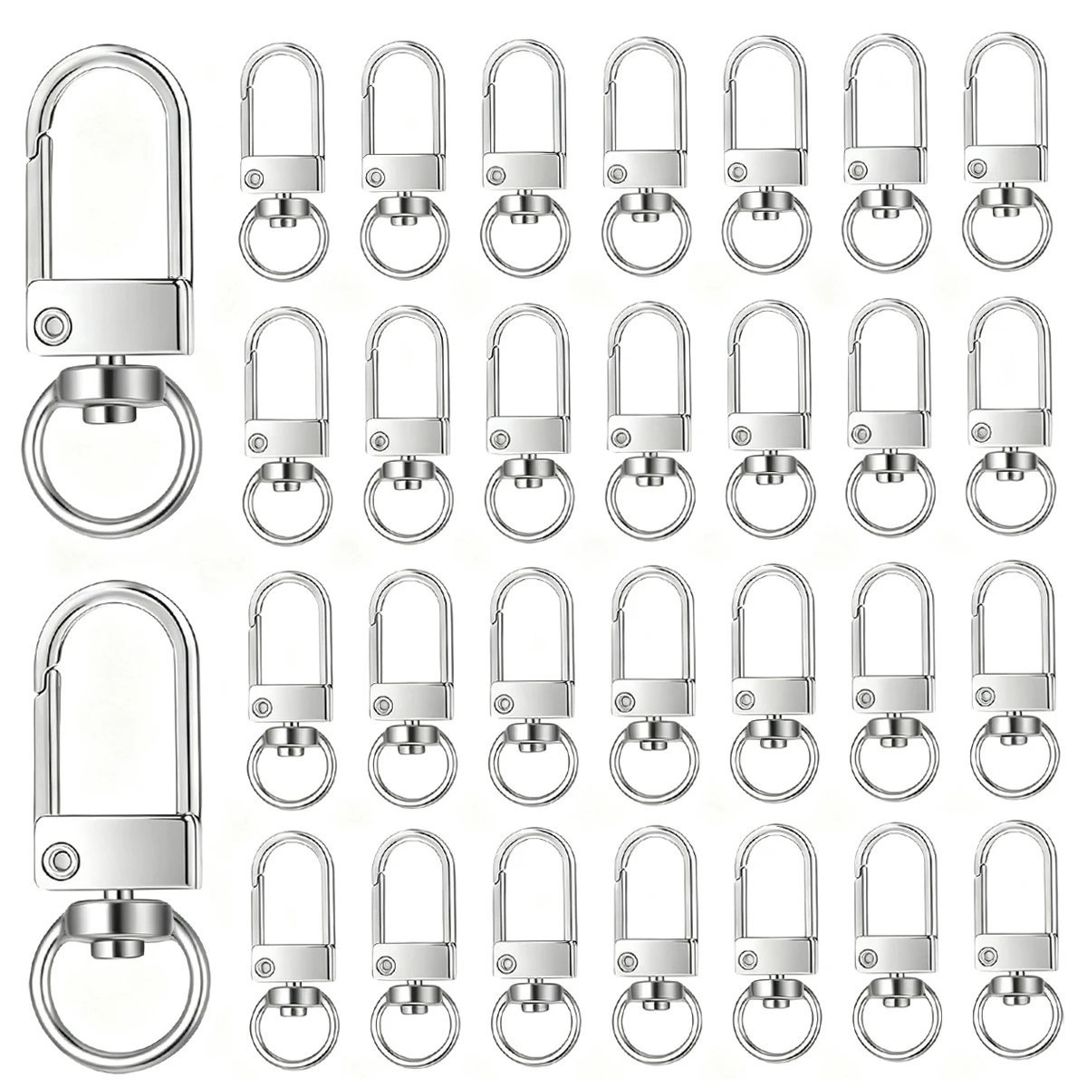 S2522ca3335494a59a03fa700e36ac194K 10 30 50 Rotating Dog Buckle Gold Lobster Clasps Hooks For DIY Jewelry Making Key (New) - Image 1