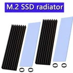 M.2 Heatsink Heatsink with Thermal Silicone Pads 2280 SSD Heatsink with 2 Black (New)