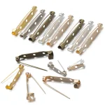 50 15 40mm Brooch Clip Base Pins Silver Gold Color Blank Safe Lock Brooch Pin (New)