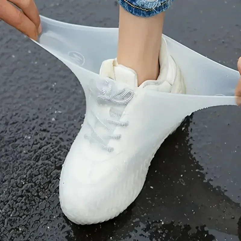 S3a9d105e7d474a3d98fbc54e2163527fV 1 Pair Rubber Rain Boot Overshoes For Outdoor Use, Silicone Waterproof Shoe Covers, (New) - Image 1