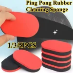 Red Table Tennis Racket Cleaner Sponge, Soft Rubber Eraser Brush for Ping Pong (New)