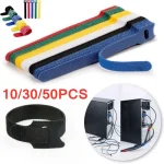 10 30 50 Cable Organizer Wire Winder USB Cable Management Clip For Earphone Holder Mouse (New)