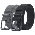 Men Belt Porous Canvas Pin Buckle Leather Belt Outdoor Sports Belt Womens (New)