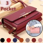 2024 Womens Wallet Korean Multifunctional Shoulder Bag Mid length Clutch Coin Purse (New)